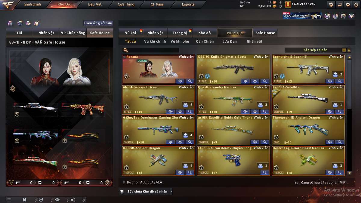 shop acc cf uy tin gia re